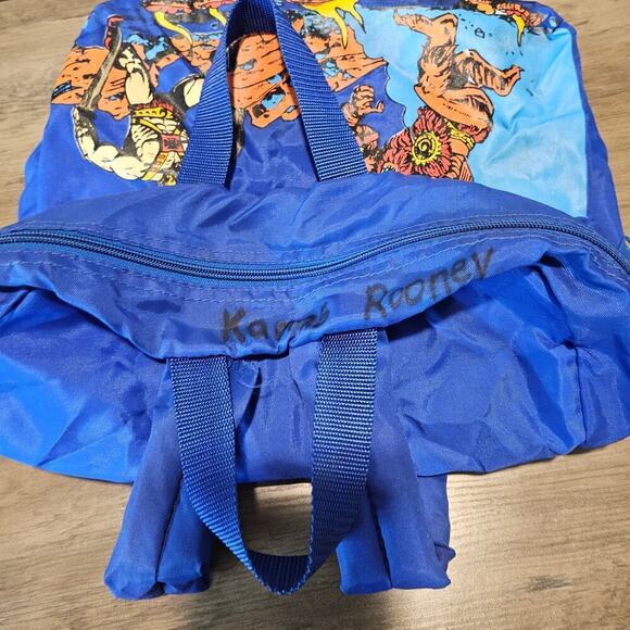 Vintage He-Man Masters of The Universe Backpack 1984 Blue Mattel Beast Man 17" - Picture 7 of 14
